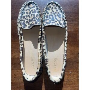Jack Rodger's New Millie moccasin Calf Hair 8.5 Excellent condition Animal Print